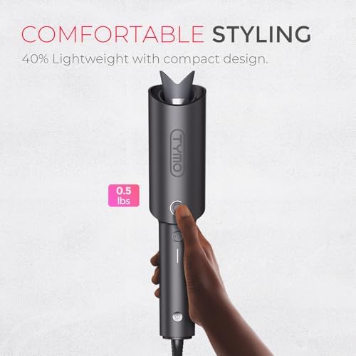 TYMO Curlpro 25mm Ceramic Automatic Curling Iron for Beach Waves, Black DEMO