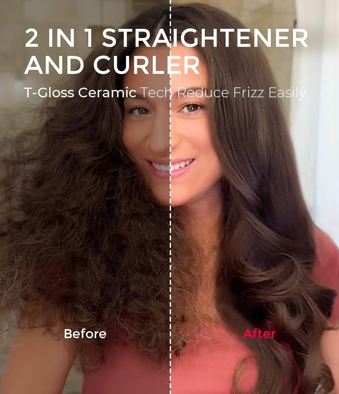 TYMO 1.7 Inch Thermal Brush Curling Styler Volumizer - Gold Hot Air  DEMO