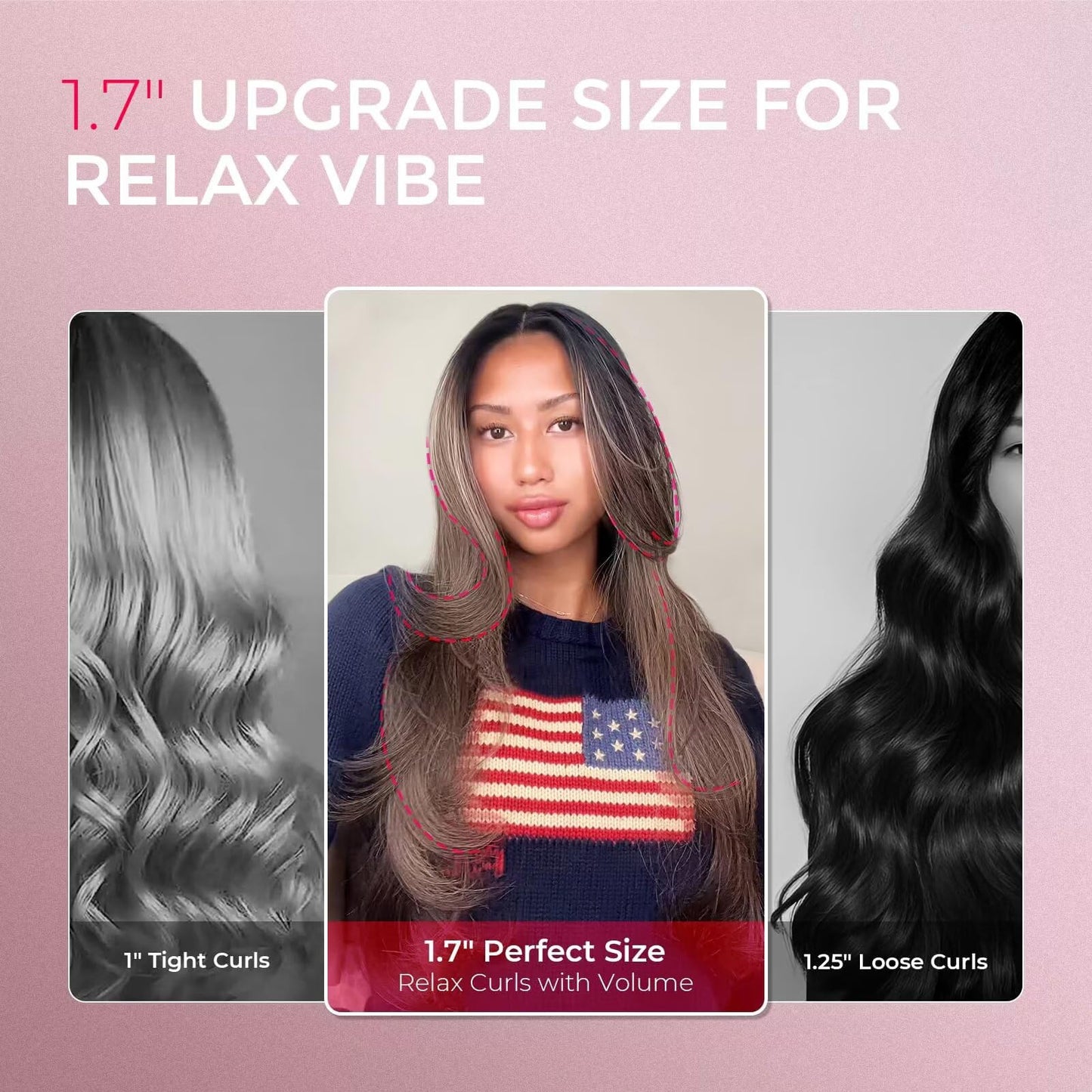 TYMO 1.7 Inch Thermal Brush Curling Styler Volumizer - Gold Hot Air  DEMO