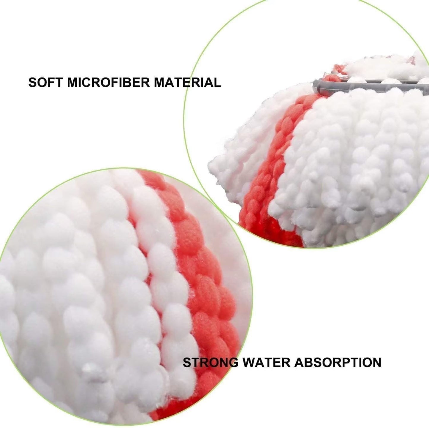 WILSEM Reusable Microfiber Mop Head Replacements for Vileda 2-in-1 Turbo NEW