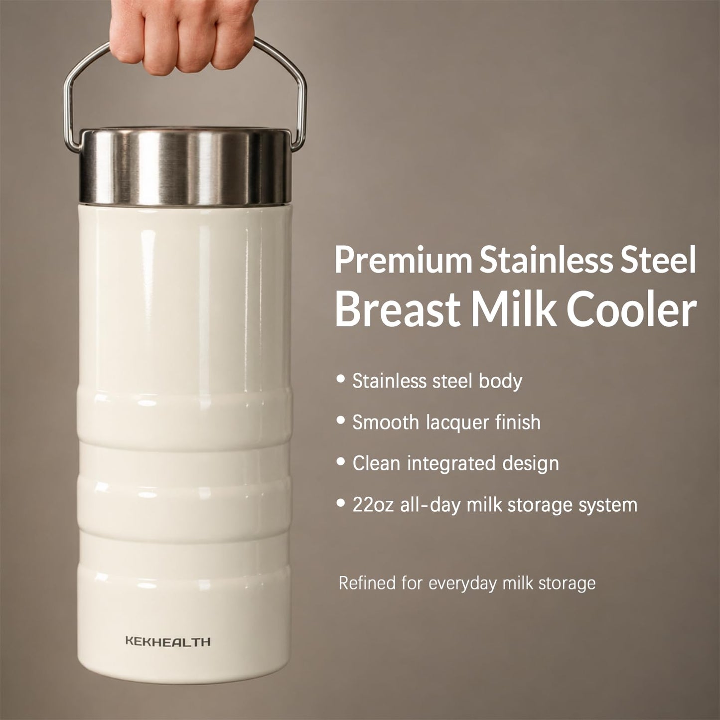 KEKHEALTH 650mL Breastmilk Containers Stainless Steel Breast Milk Cooler NEW