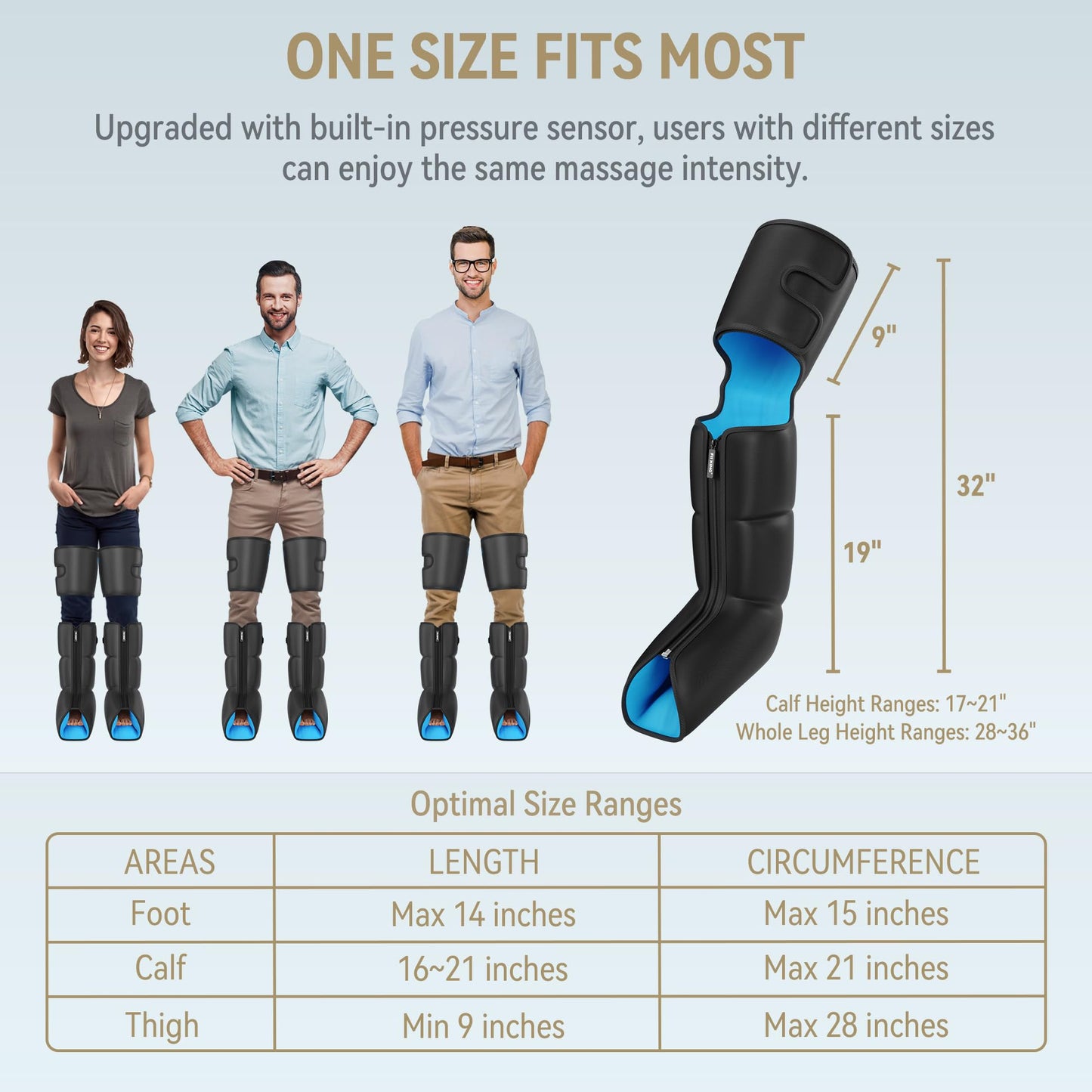FIT KING Electric Leg Massager with Full Foot Compression and Heat Therapy NEW