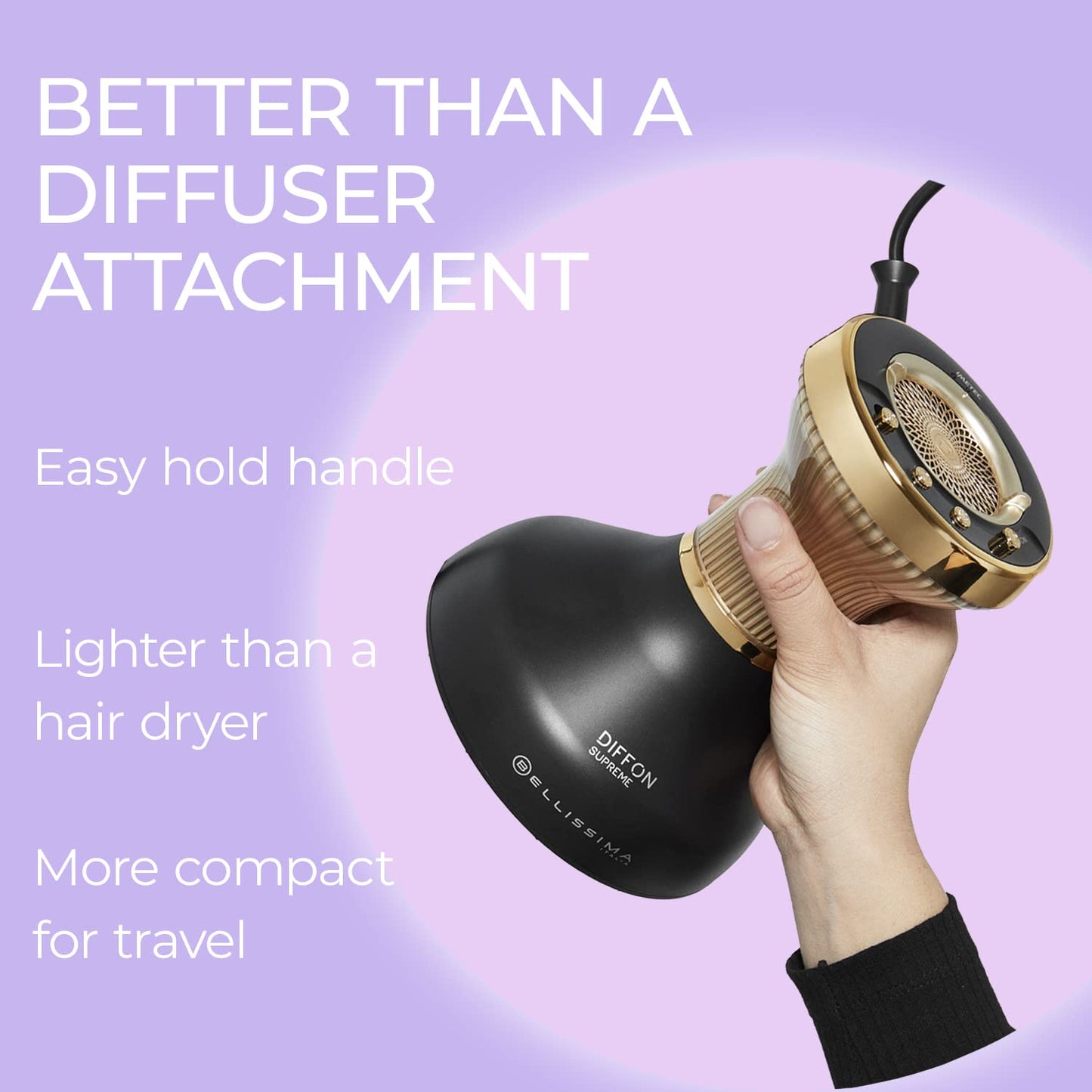 Bellissima Ionic Diffusers Hair Diffuser and Curly Dryer in Black Gold for NEW