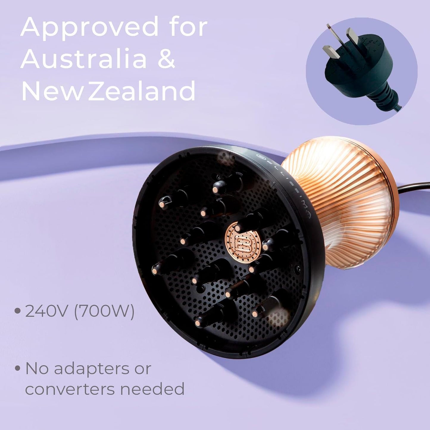 Bellissima Ionic Diffusers Hair Diffuser and Curly Dryer in Black Gold for NEW