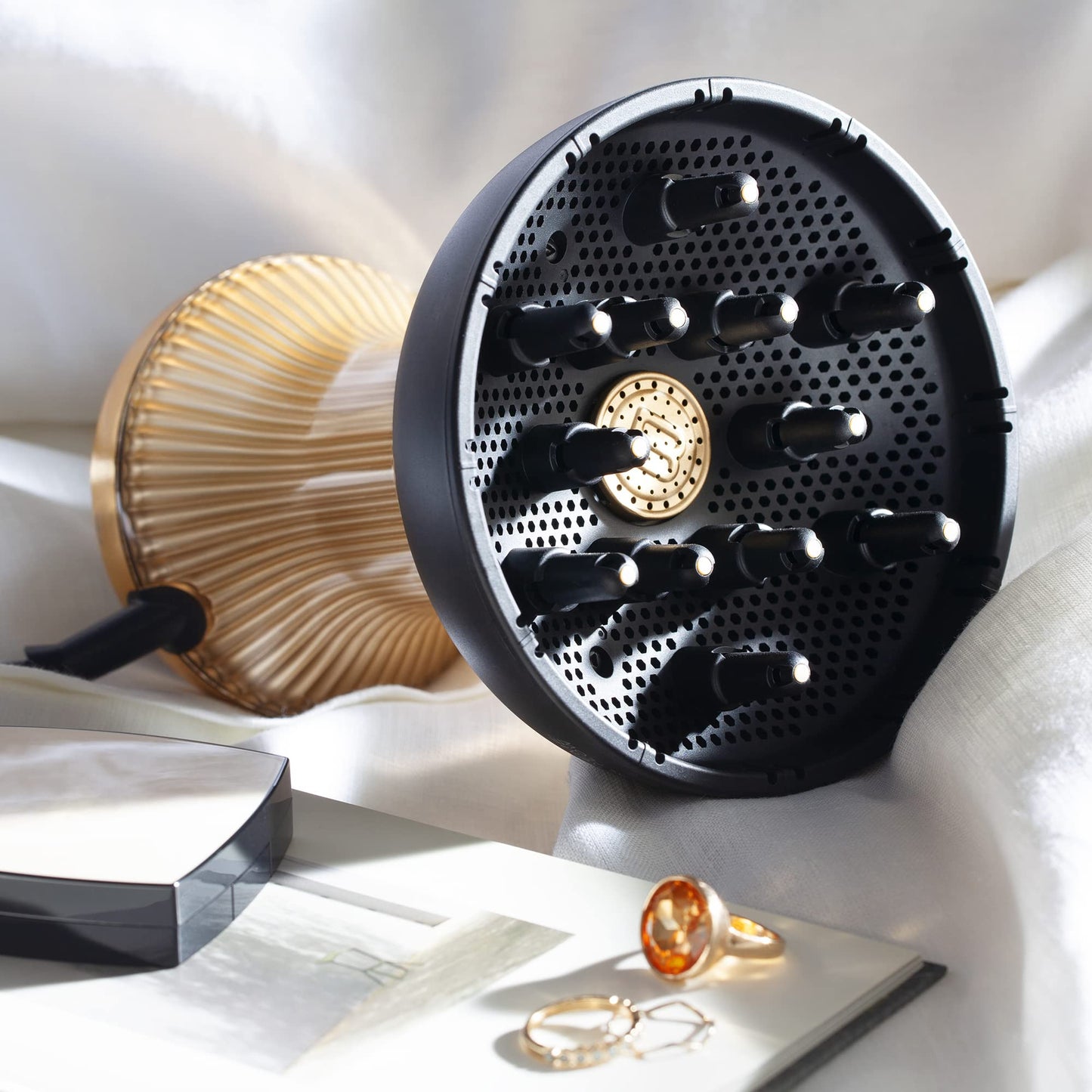 Bellissima Ionic Diffusers Hair Diffuser and Curly Dryer in Black Gold for NEW