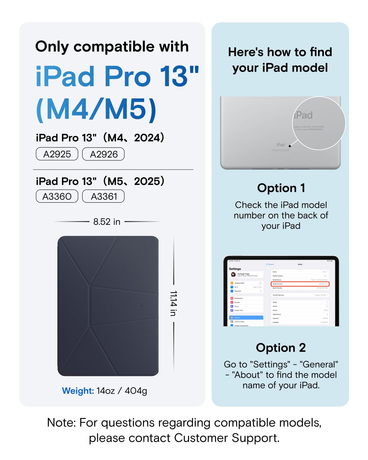 MOFT Slim Cases Magnetic Folio Case for iPad Pro 13-inch Navy Blue x Oz NEW