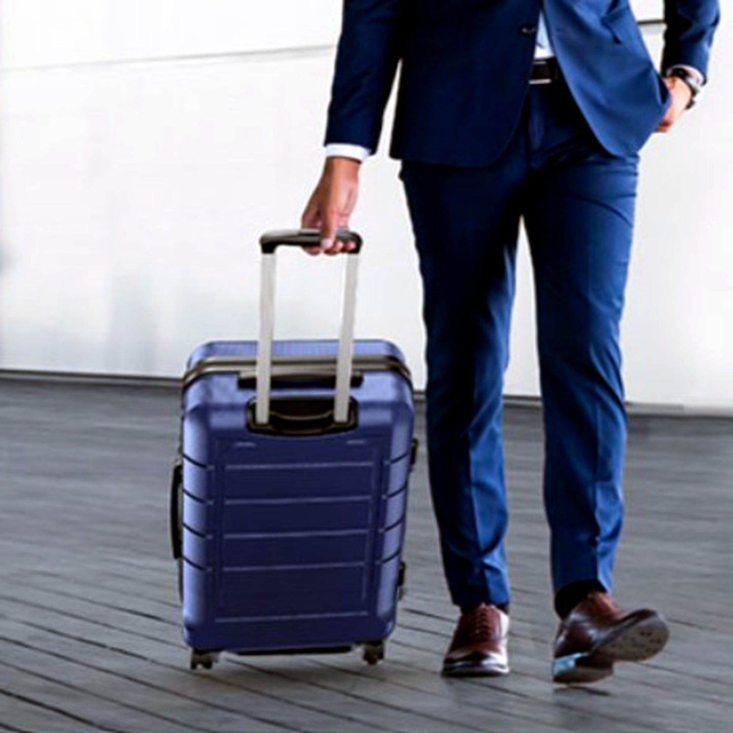 SHOWKOO Hardshell Luggage 20 Inch Polycarbonate Suitcase Carry On Navy Blue NEW