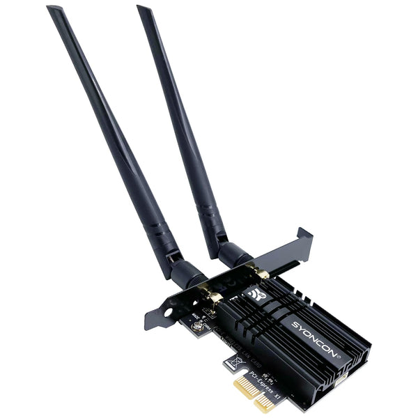SYONCON WiFi 6E AXE5400 PCIe Network Card Tri-Band 2.4/5/6GHz Bluetooth 5.3 NEW