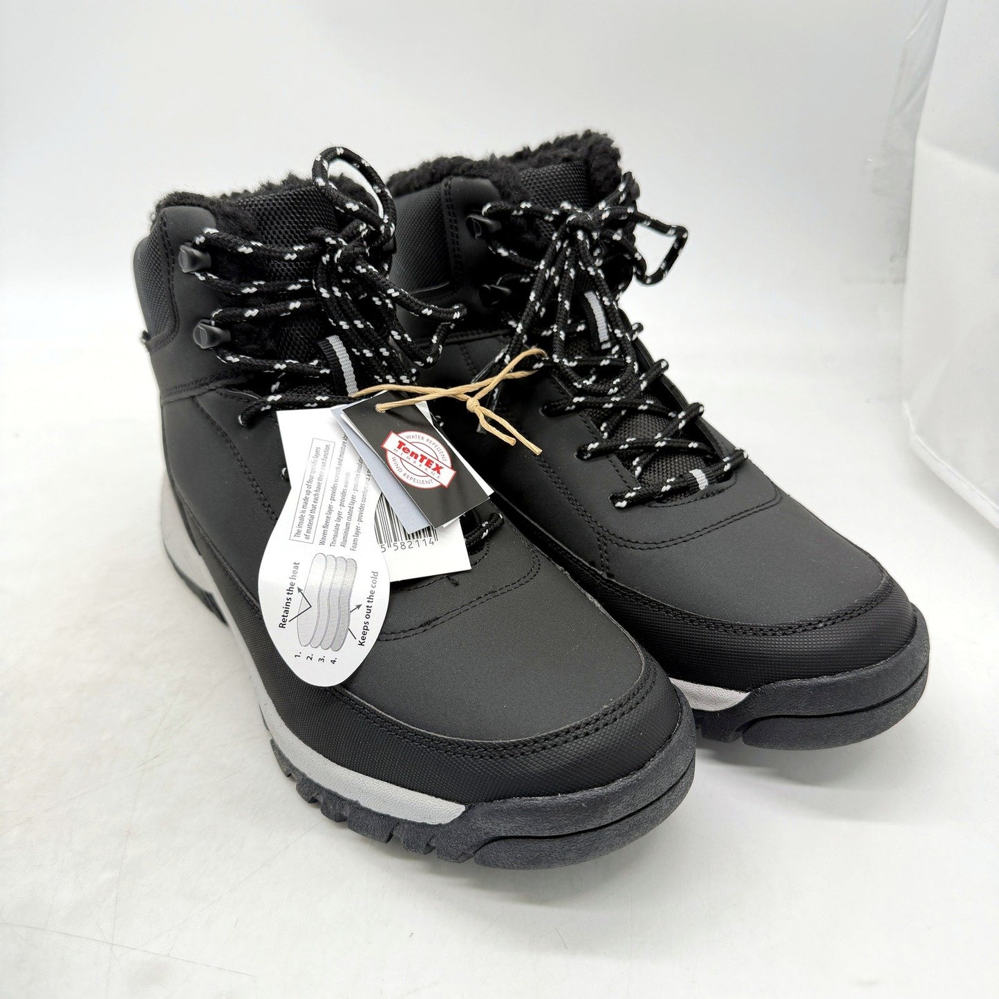 Thermoboots Waterproof Insulated Winter Snow Boots Black Mens Size AU 8 NEW
