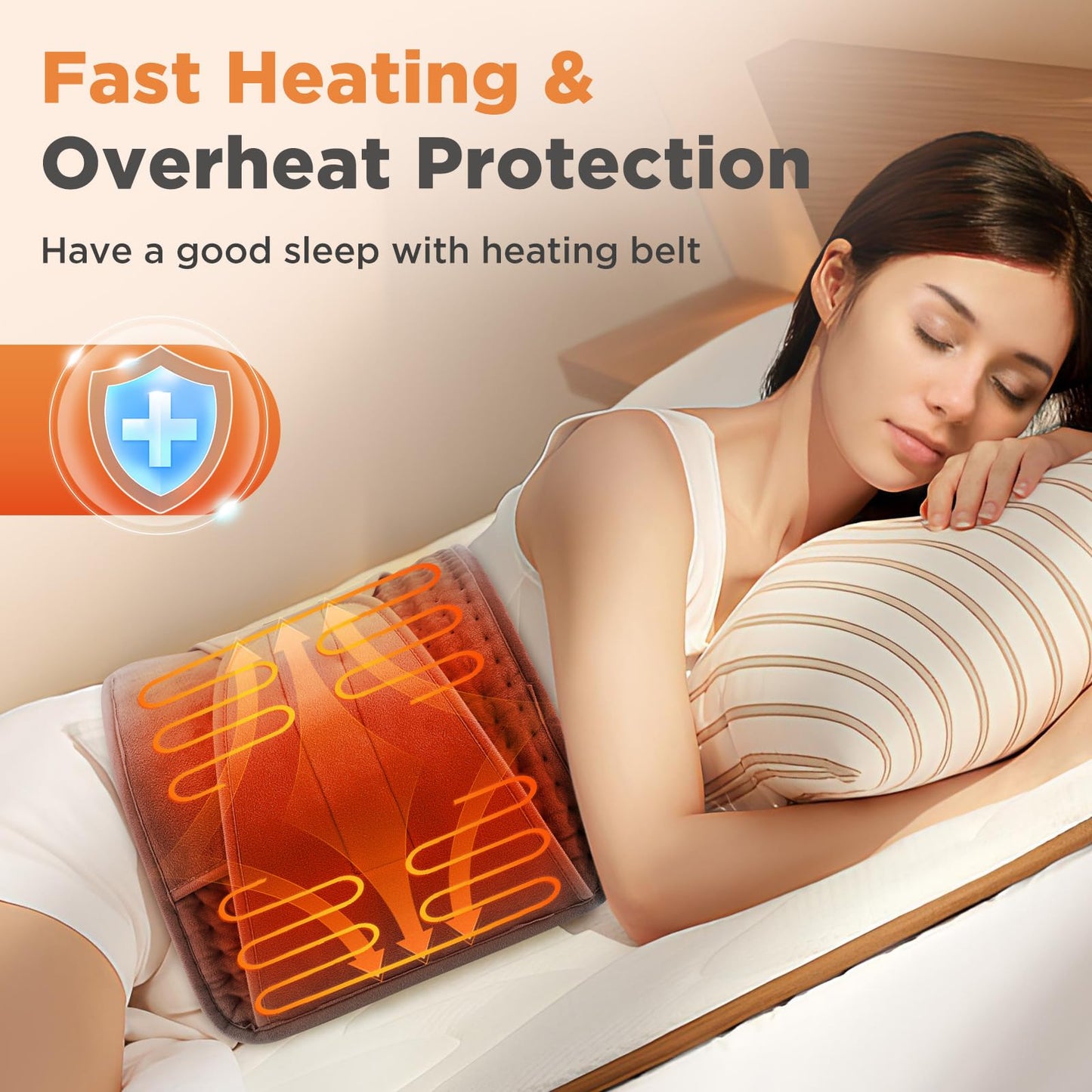 Rapid Heat Electric Heating Pad with 10 Levels and 4 Timer Settings Grey DEMO