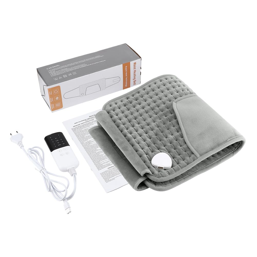 Rapid Heat Electric Heating Pad with 10 Levels and 4 Timer Settings Grey DEMO