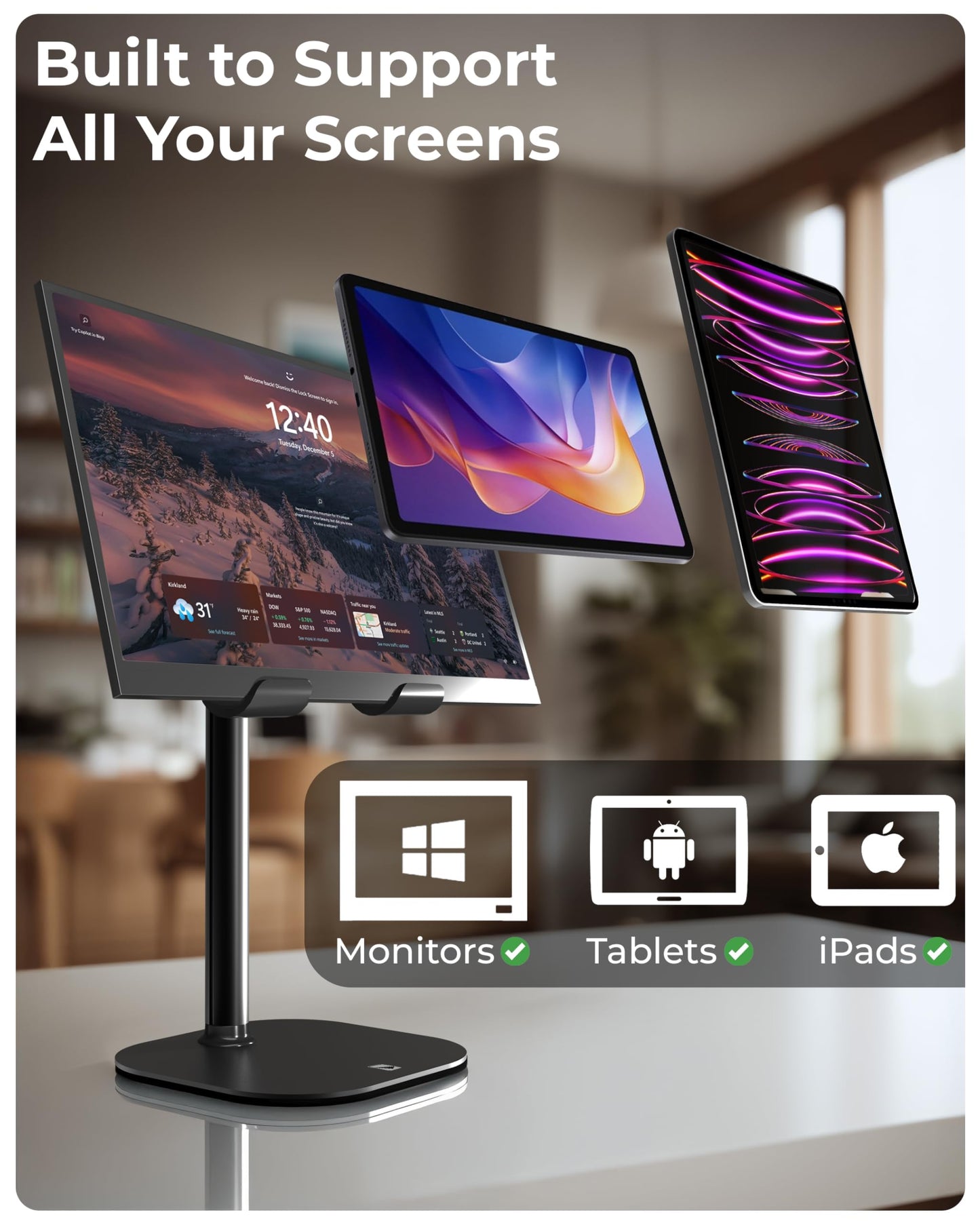 Cooper Premium Stands Adjustable Tablet Stand & iPad Holder in Night Black NEW