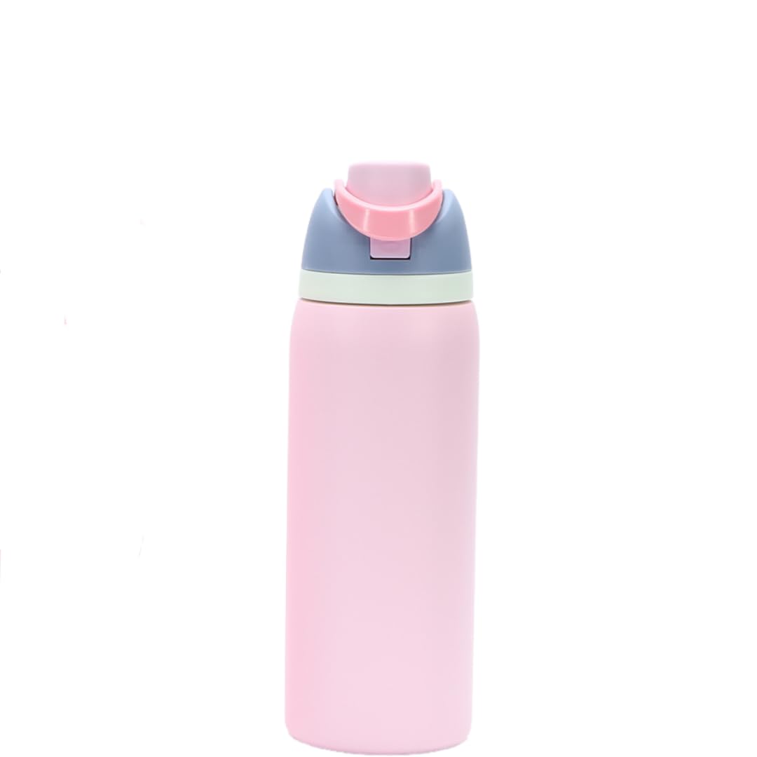 Besot 910ml Insulated Stainless Steel Sports Water Bottle with Straw Cherry NEW