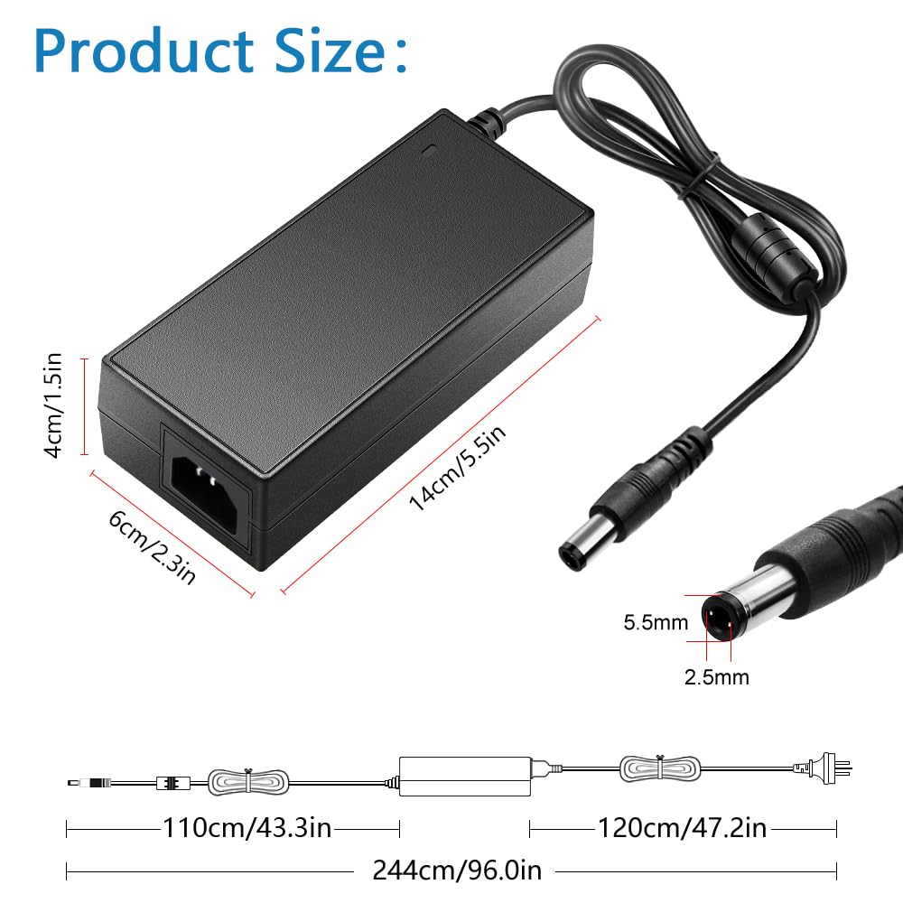 SHNITPWR 120W AC Adapters Power Adapter 24V 5A AC to DC Converter 100-240V DEMO