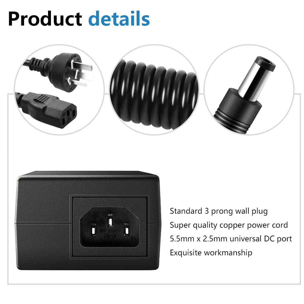 SHNITPWR 120W AC Adapters Power Adapter 24V 5A AC to DC Converter 100-240V DEMO