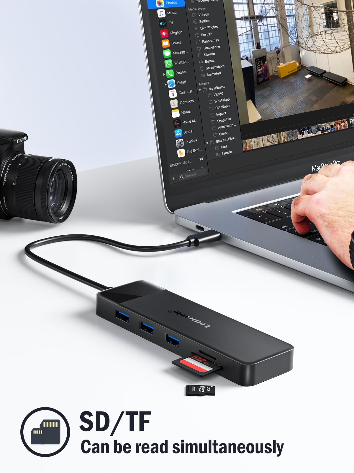 Lemorele USB-C USB Hubs Docking Station 10-in-1 Hub: 3 Displays, 2 HDMI, DEMO