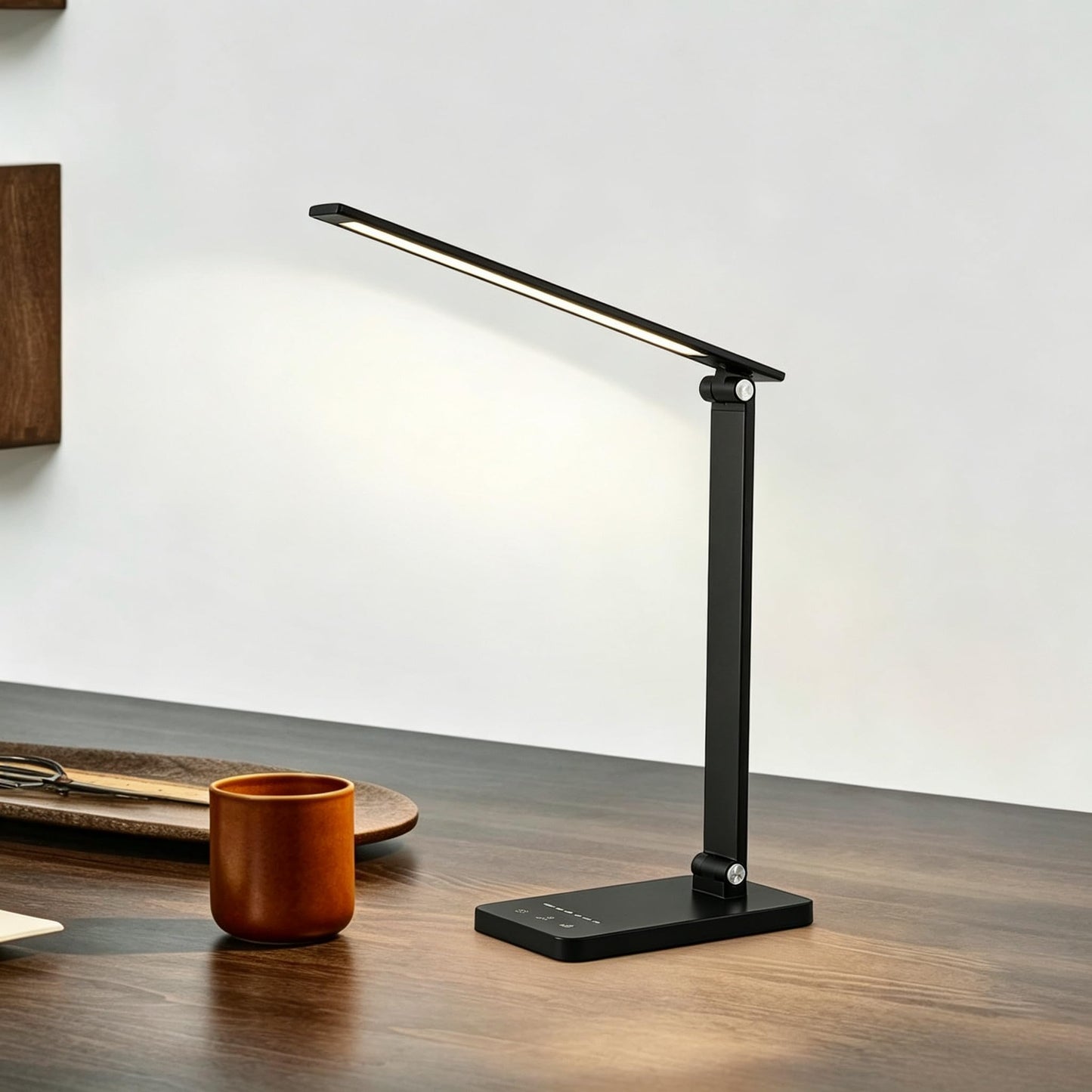 framelito Dimmable LED Desk Lamp with USB Charging Port Eye-Caring Lighting NEW