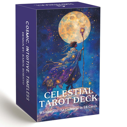 DPEHAKMK Celestial Tarot Card Deck with Guidebook Multi Color 2.74" x 4.72 DEMO