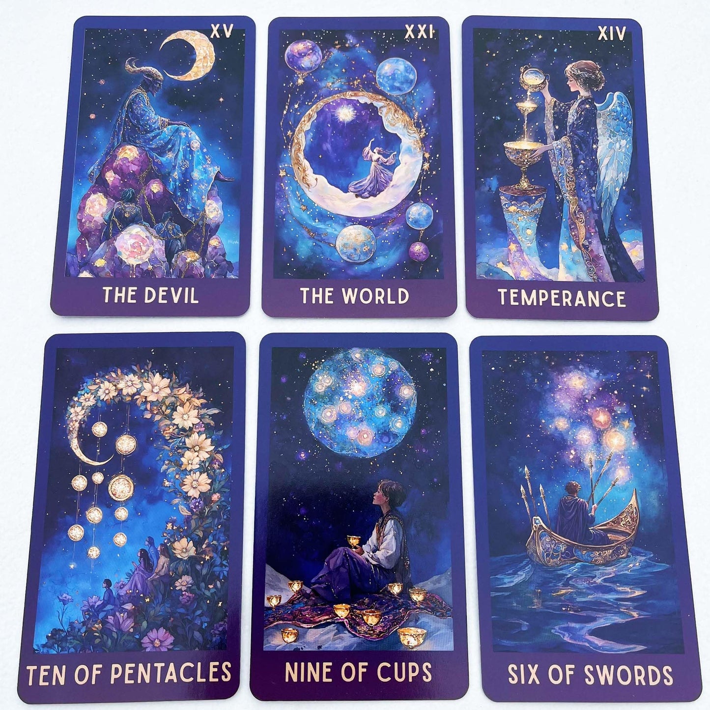 DPEHAKMK Celestial Tarot Card Deck with Guidebook Multi Color 2.74" x 4.72 DEMO