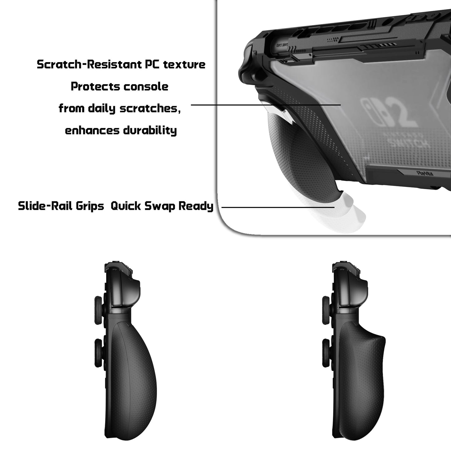 PlayVital Dockable Case Interchangeable FPS/Omni Ergon for Nintendo Switch2 DEMO