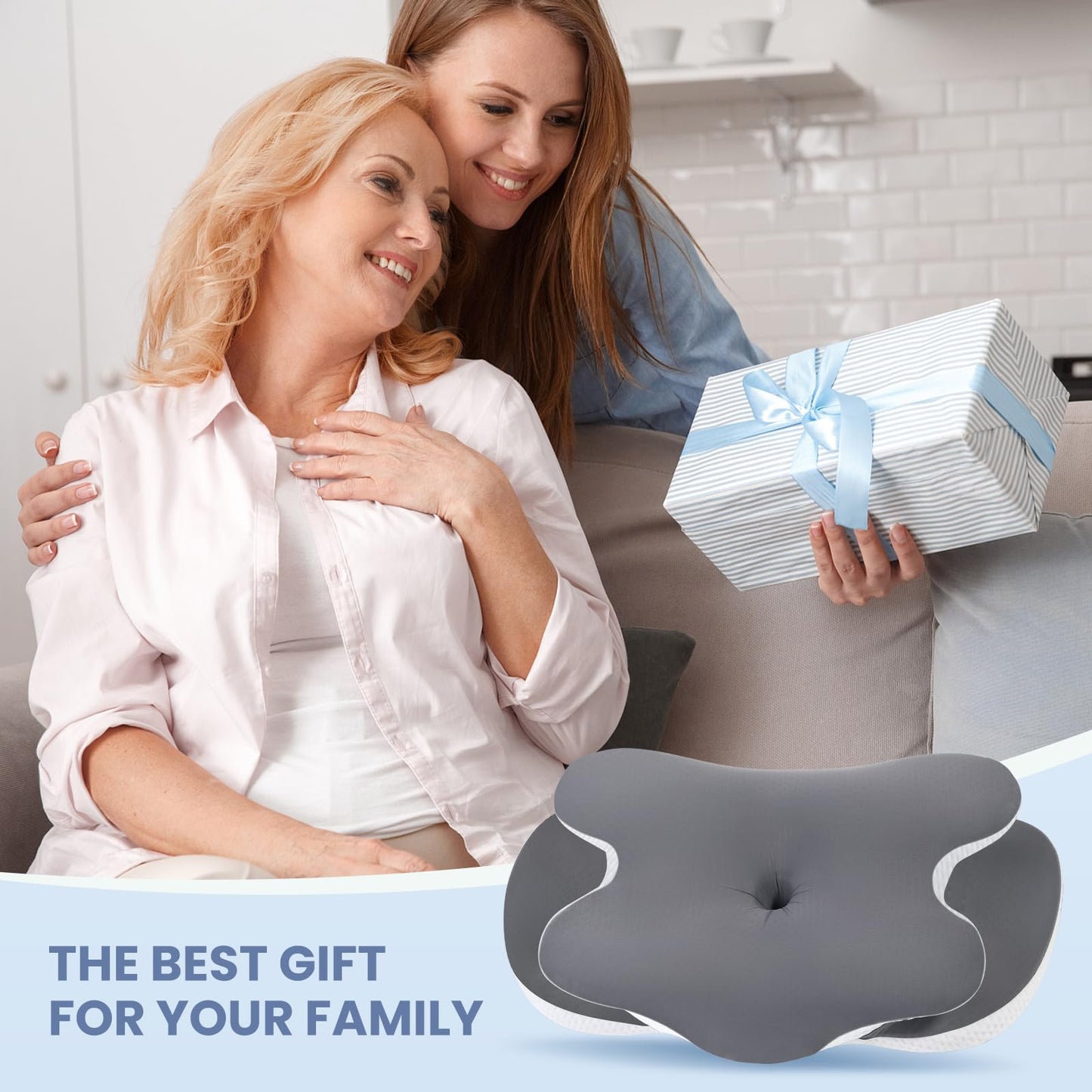 JINXIA Memory Foam Neck Pillow Soft Silk Cervical Support Shoulder Large NEW