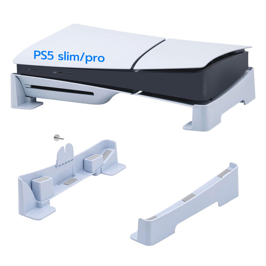 Mcbazel Horizontal Stand for PS5 Slim/Pro Console - Accessory Kit in White DEMO