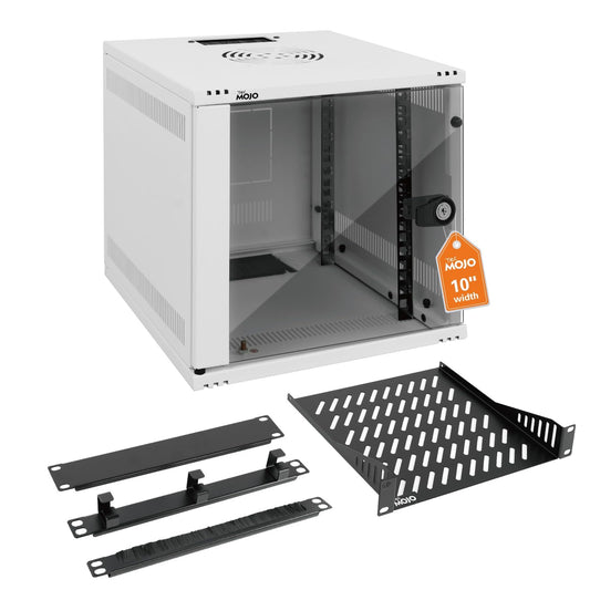 Tecmojo 6U Enclosures Wall Mount Network Cabinet Enclosure, White, 300mm DEMO