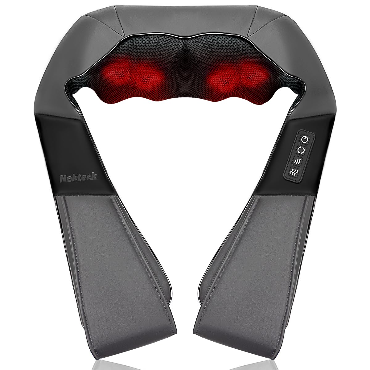 Nekteck Shiatsu Neck Massager with Heat for Deep Tissue Pain Relief DEMO