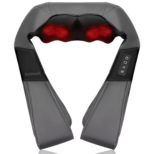 Nekteck Shiatsu Neck Massager with Heat for Deep Tissue Pain Relief DEMO