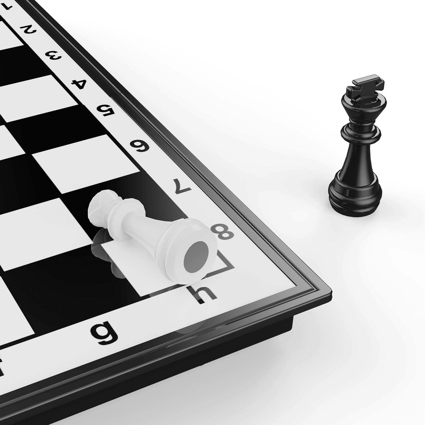 FanVince Magnetic Plastic Chess Set with Folding Travel Board Game, X-Large DEMO