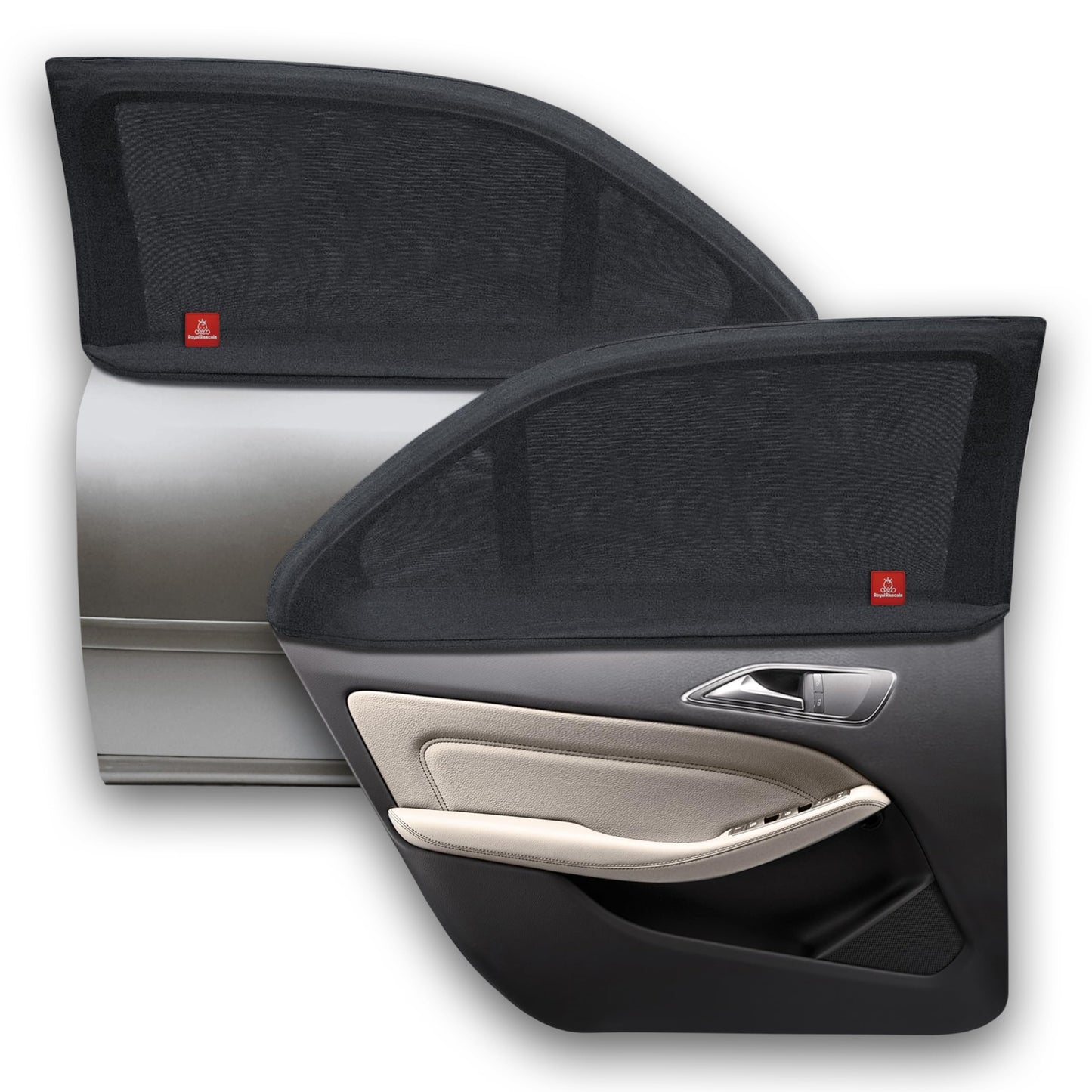 Royal Rascals Charcoal Car Side Window Shades - Protect Babies & Children DEMO
