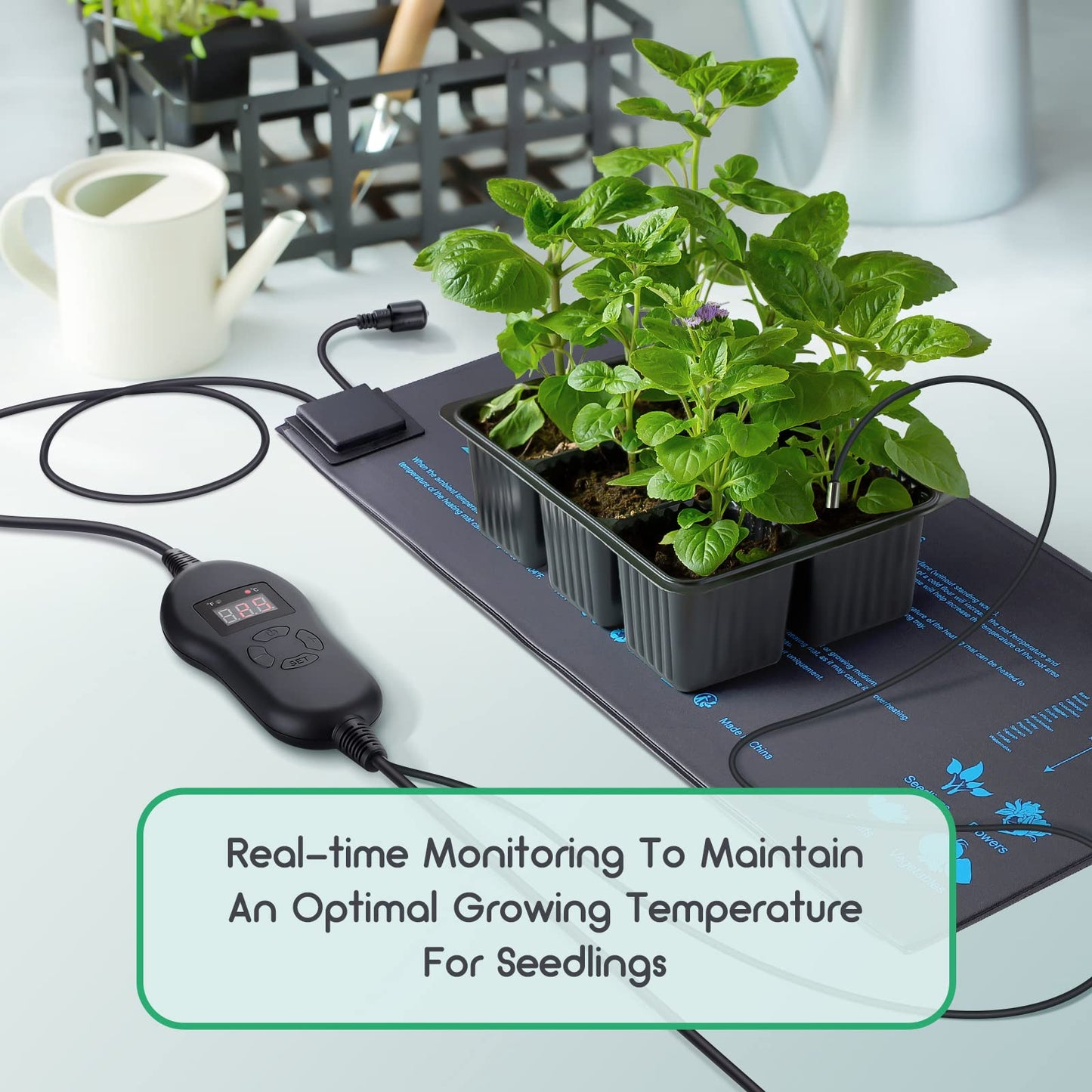 INKBIRDPLUS Seedling Heat Mat with Digital Thermostat Waterproof 30W DEMO