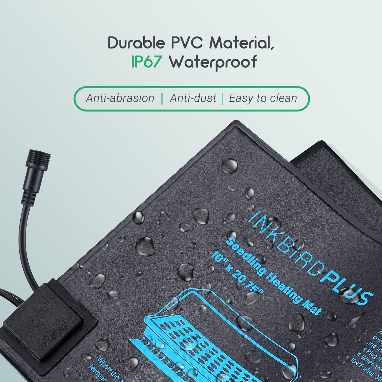 INKBIRDPLUS Seedling Heat Mat with Digital Thermostat Waterproof 30W DEMO