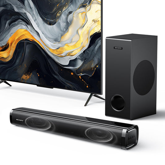 MEVOSTO 2.1CH Surround Sound Bluetooth Soundbar Speakers with Subwoofer DEMO