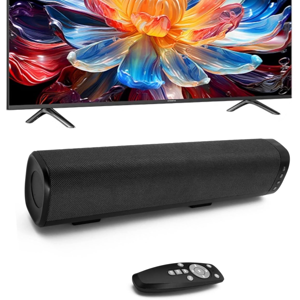 Aigomio 50W Compact Bluetooth Soundbar Speaker for TV, 16" Black Home Audio DEMO
