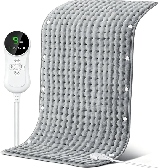 Nexylos Grey Electric Heating Pad for Moist Heat Therapy, Multipurpose NEW