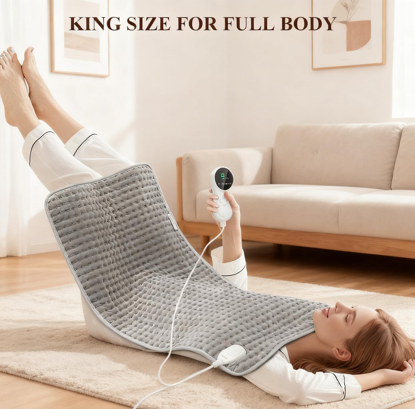 Nexylos Grey Electric Heating Pad for Moist Heat Therapy, Multipurpose NEW