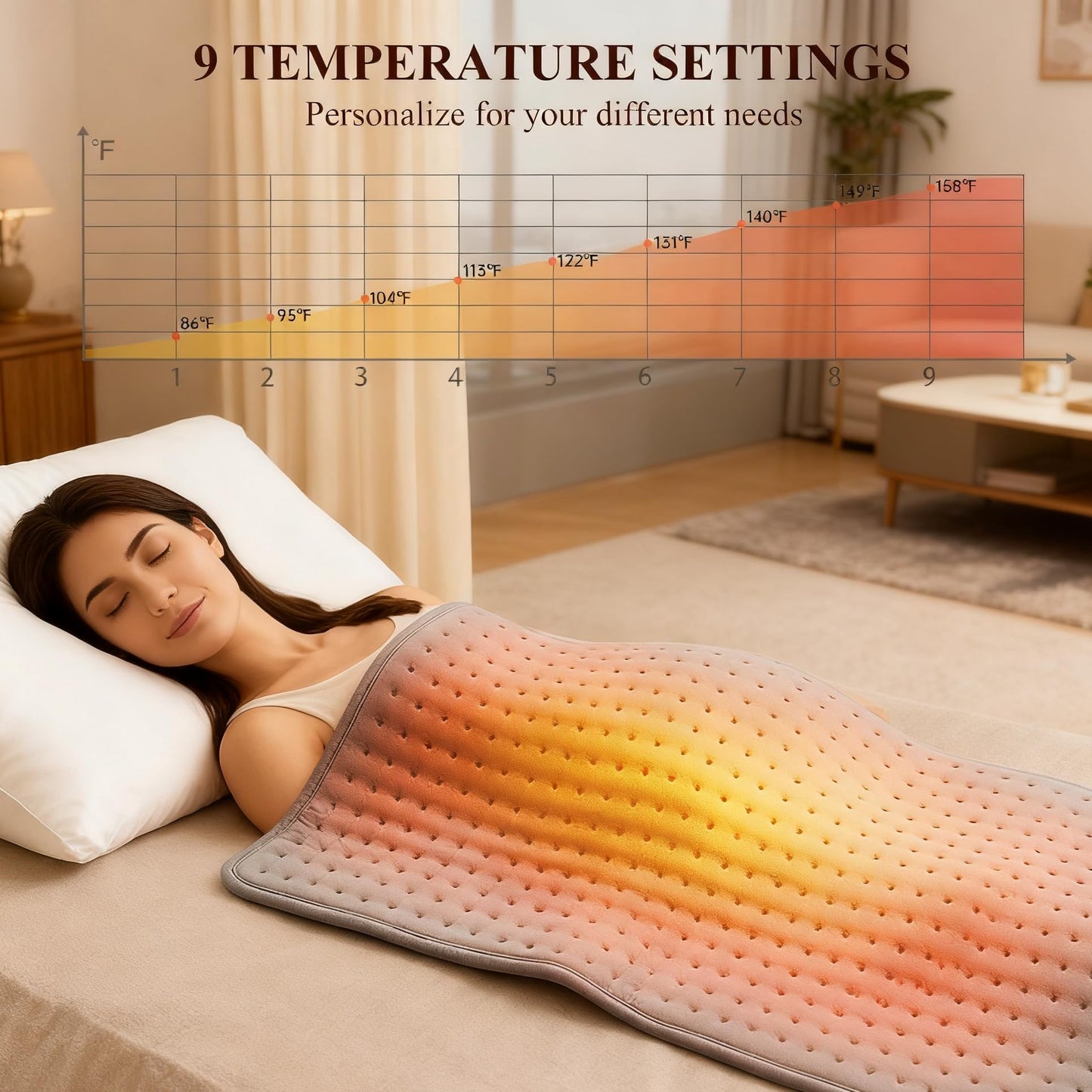 Nexylos Grey Electric Heating Pad for Moist Heat Therapy, Multipurpose NEW