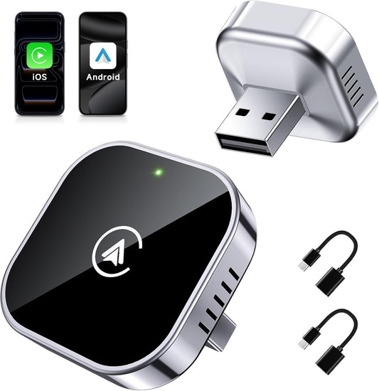 Teeran 2-in-1 Input Adapters Mini Wireless CarPlay & Android Auto Adapter DEMO