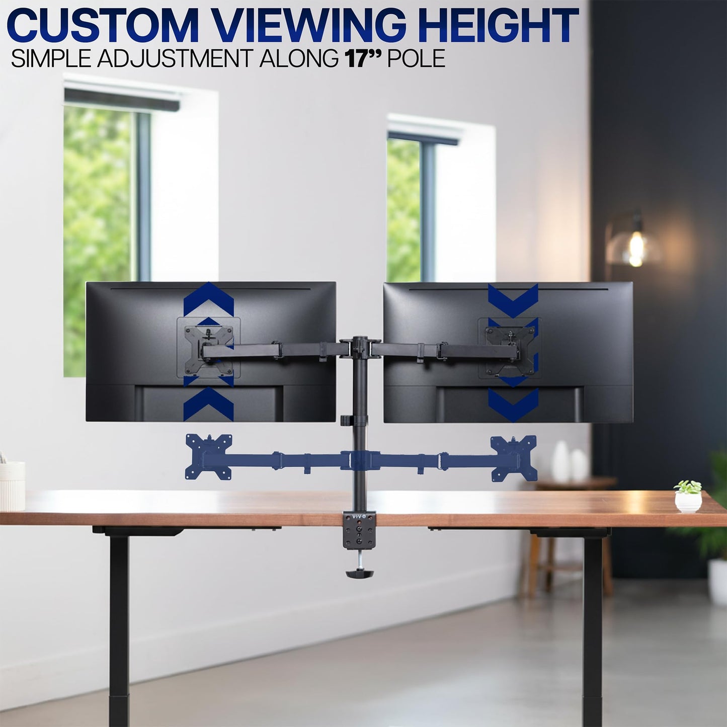 VIVO Dual Monitor Desk Mount - Fully Adjustable Heavy Duty Stand DEMO