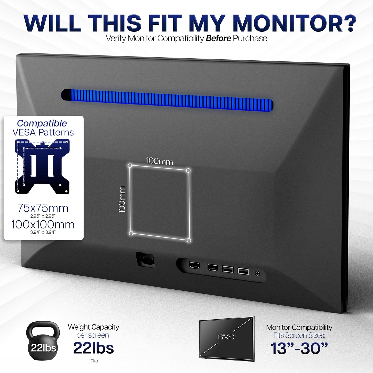 VIVO Dual Monitor Desk Mount - Fully Adjustable Heavy Duty Stand DEMO