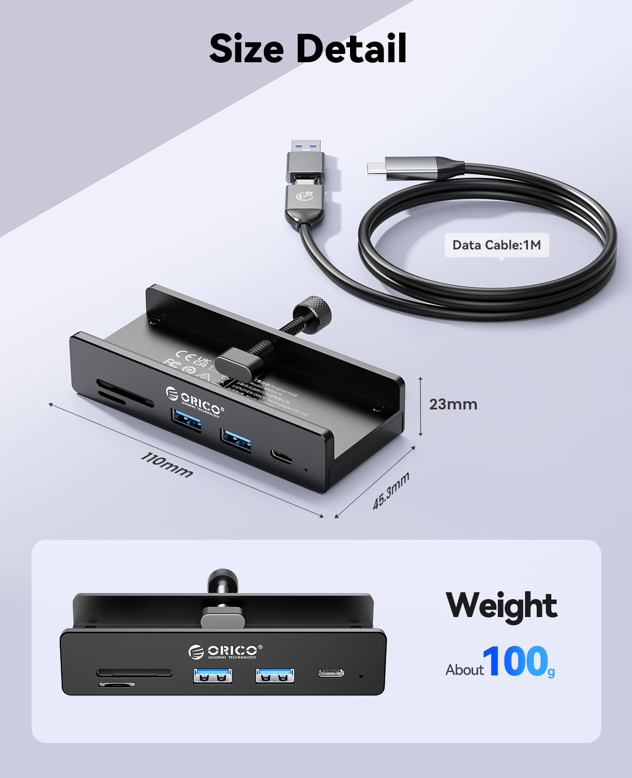 ORICO 6-Port USB Hubs USB 3.2 Hub with 60W Type-C PD Charging, 10Gbps Data DEMO
