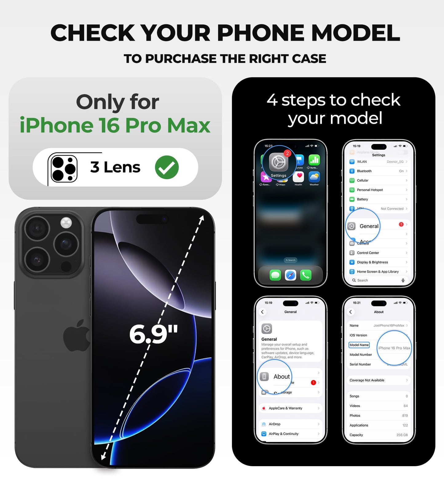 Dexnor Magnetic Basic Cases Slide Camera Cover Case for iPhone 16 Pro Max DEMO