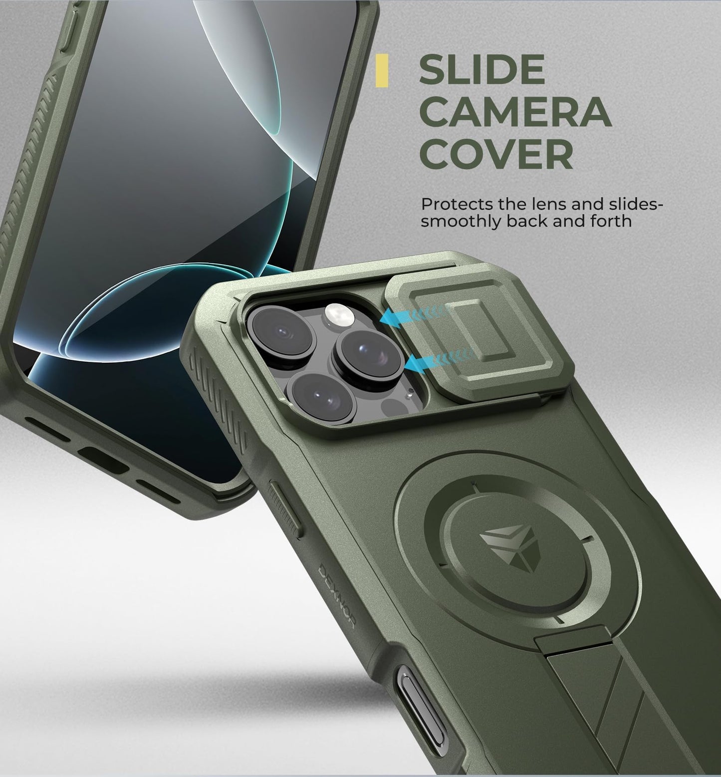 Dexnor Magnetic Basic Cases Slide Camera Cover Case for iPhone 16 Pro Max DEMO
