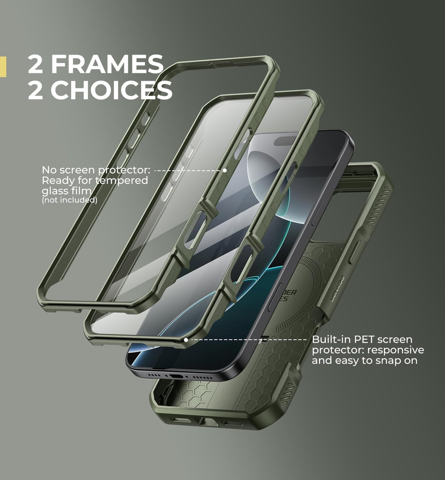 Dexnor Magnetic Basic Cases Slide Camera Cover Case for iPhone 16 Pro Max DEMO