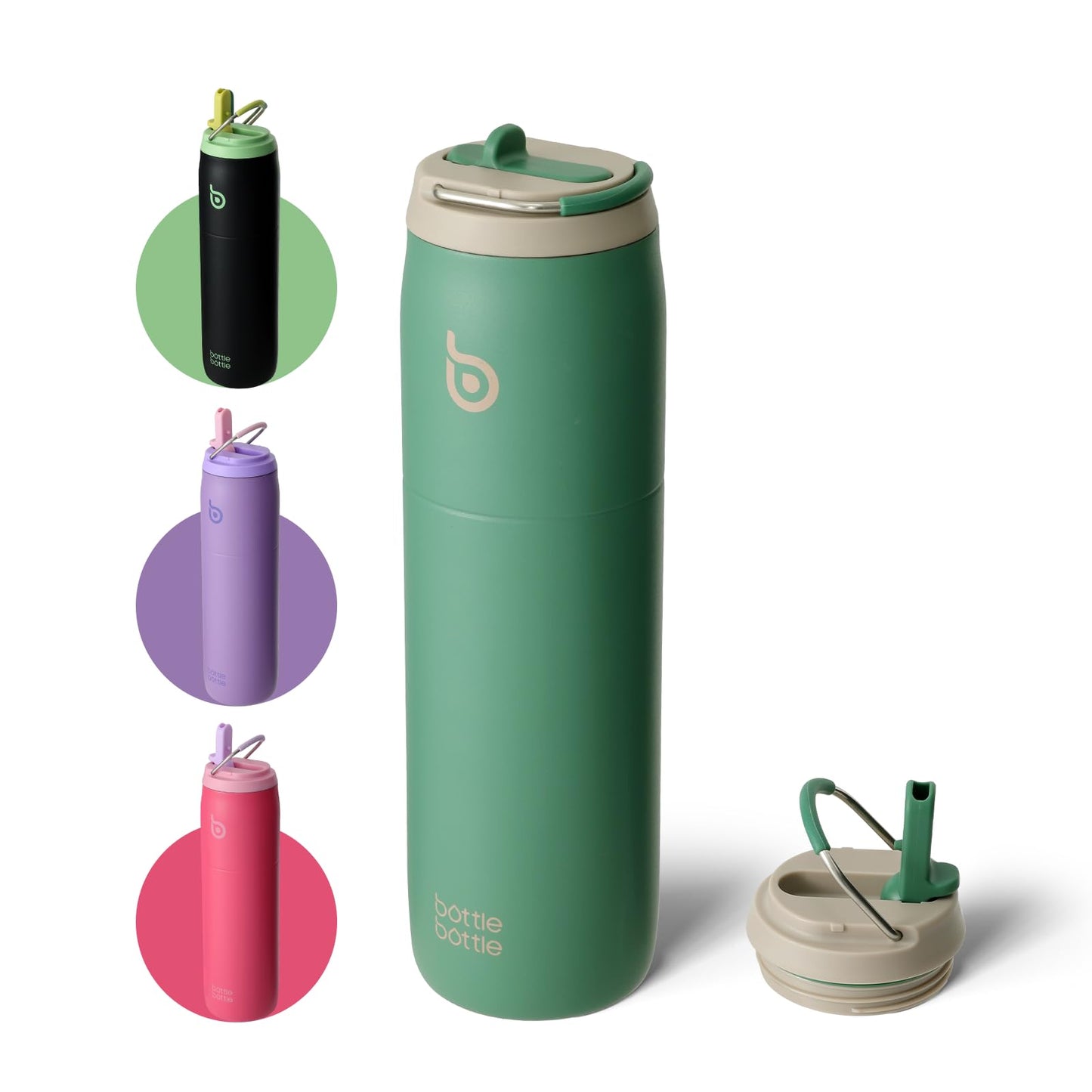 BOTTLE Insulated Stainless Steel Sports Water Bottle, Forests Design, 32 oz NEW