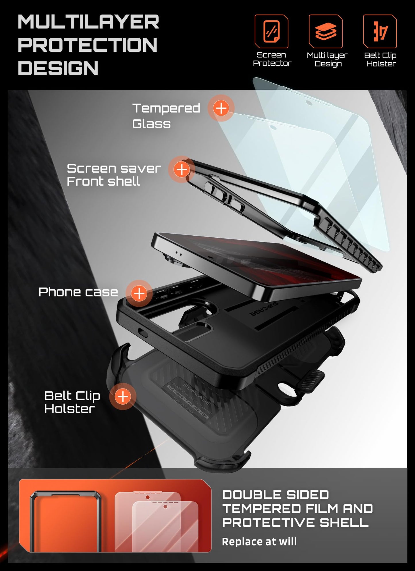SUPCASE Protective Basic Cases Black Case for Samsung Galaxy S26 Ultra 5G DEMO