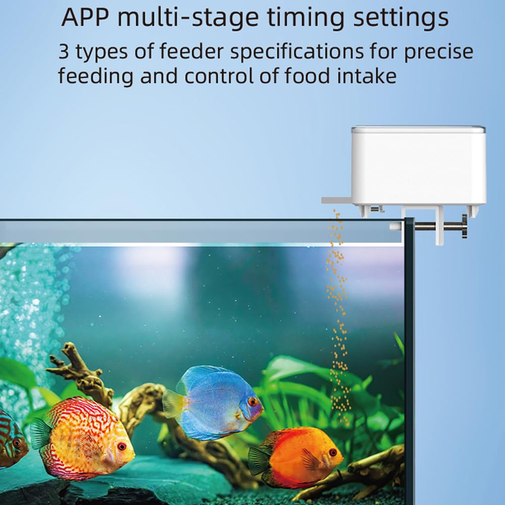 CHUSHEN Automatic Fish Feeder 100ML Large Capacity Intelligent Timing NEW