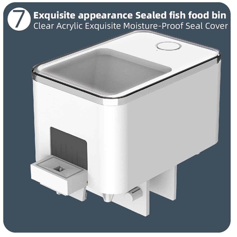 CHUSHEN Automatic Fish Feeder 100ML Large Capacity Intelligent Timing NEW
