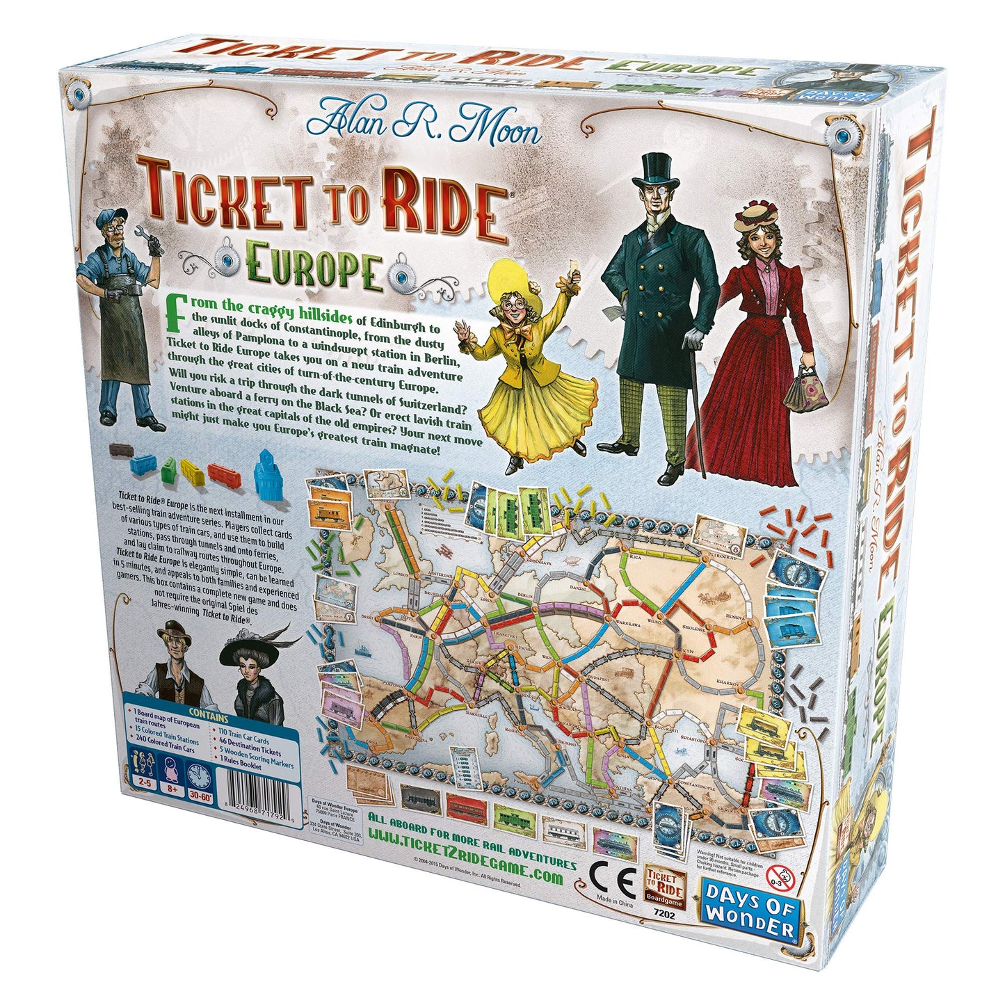Asmodee Ticket to Ride: Europe Board Game 2-5 Players Ages 8+ NEW